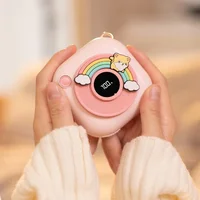 Портативное ЗУ Power Bank GXZ-N11 2in1 with cable с обогревателем для рук 5000 mAh Pink