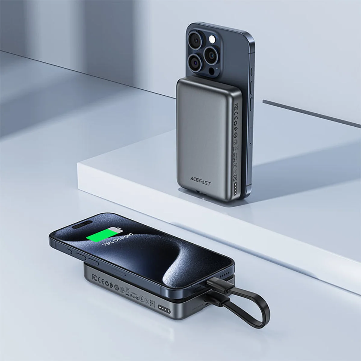 Портативне ЗУ Power Bank Acefast M10 PD30W із БЗУ 10000 mAh Black