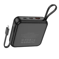 Портативне ЗУ Power Bank BOROFONE BJ64 Distinct 22.5W+PD20W with cable 10000 mAh Black