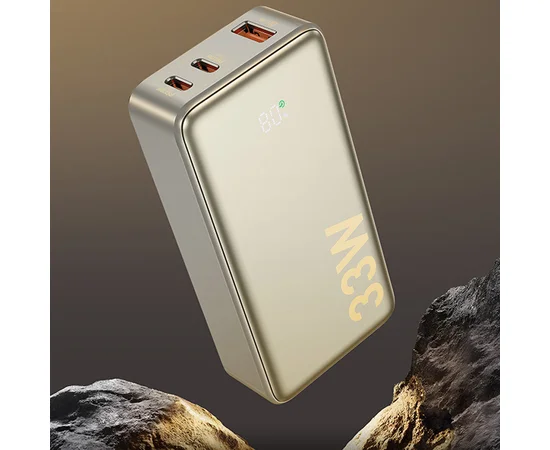 Портативное ЗУ Power Bank Hoco Q27 Jewel 33W 10000 mAh Titanium gold