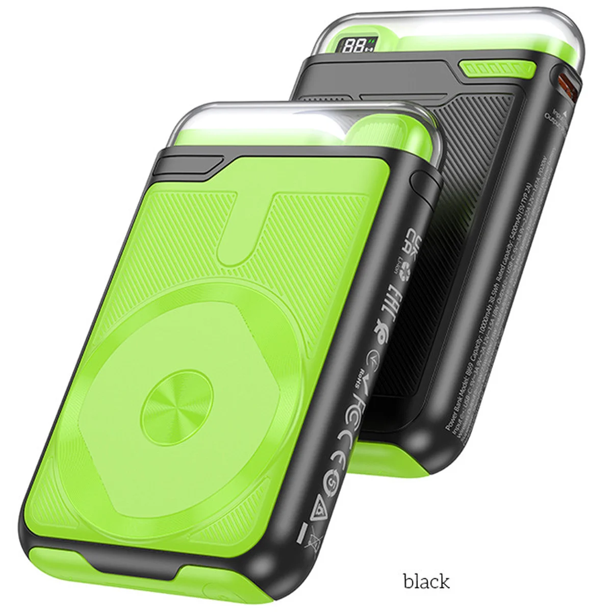 Портативное ЗУ Power Bank BOROFONE BJ69 Skillful PD20W с БЗУ 10000 mAh Black