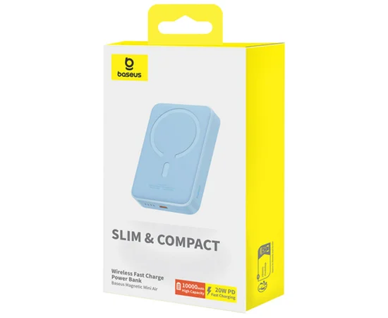 Портативное ЗУ Power Bank Baseus Magnetic Mini Air 20W c БЗУ 10000 mAh P10059001313 Galaxy Blue
