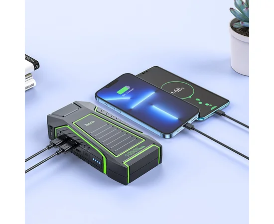 Пусковое устройство (бустер) для автомобиля Hoco QS1 Spring Car Jump Starter 10000 mAh Black