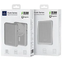 Портативное ЗУ Power Bank WIWU PP03 Trunk Series 22.5W с БЗУ 10000 mAh Silver