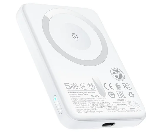 Портативное ЗУ Power Bank Acefast M25 20W с БЗУ+iWatch 5000 mAh White