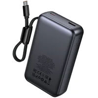 Портативное ЗУ Power Bank Hoco Q54 Shine PD45W with cable 20000 mAh Metal gray