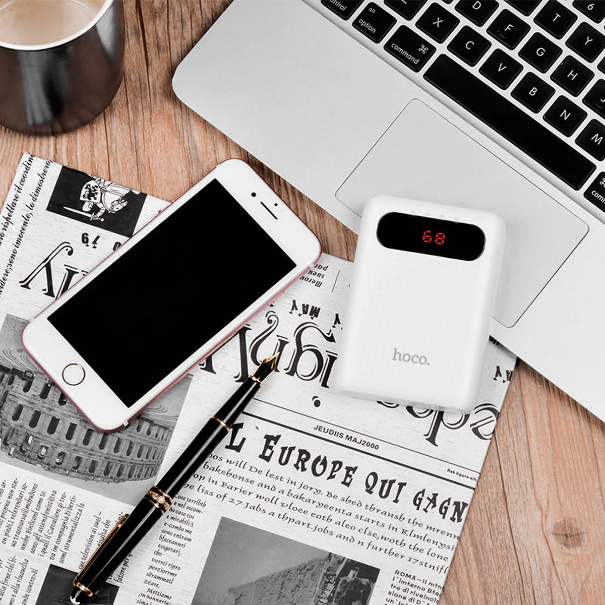 Портативний зарядний пристрій Power bank HOCO B20 10000 mAh Білий