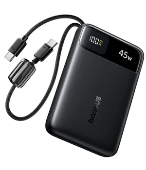 Портативне ЗУ Power Bank Baseus EnerFill FC11 PD45W з cables 10000 mAh (E00310) Cosmic Black