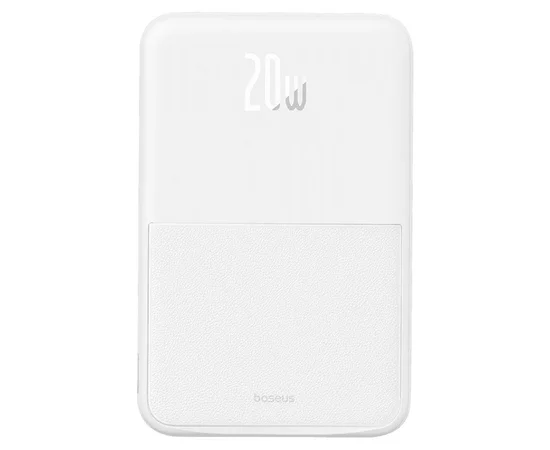 Портативное зарядное устройство Power Bank Baseus MagPro Magnetic Bracket 20W с БЗУ 5000mAh PPCXZ05 White