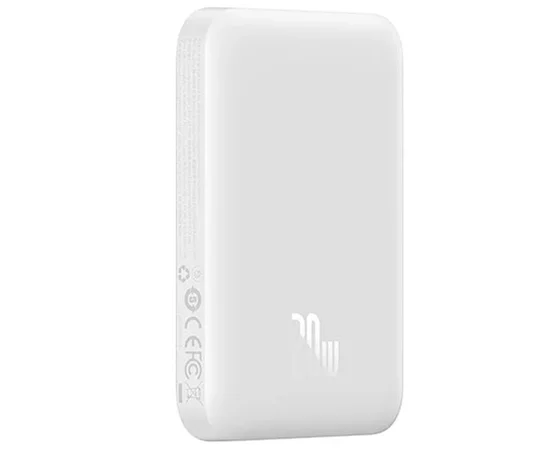 Портативное ЗУ Power Bank Baseus Magnetic Mini OS 20W c БЗУ 20000 mAh (PPCX15000) White