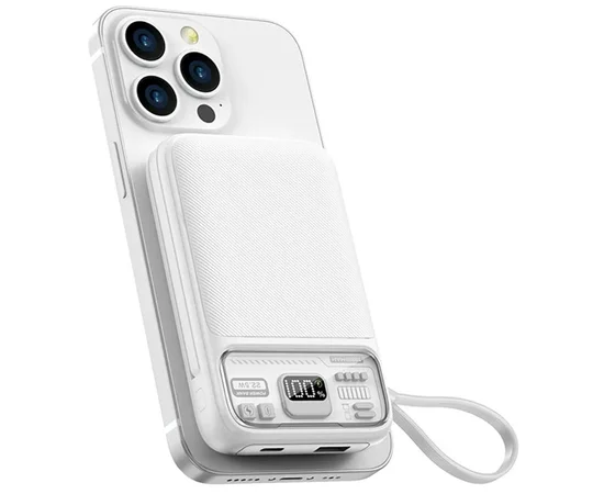 Портативное ЗУ Power Bank WIWU Wi-P016 с БЗУ 22.5W 10000 mAh White