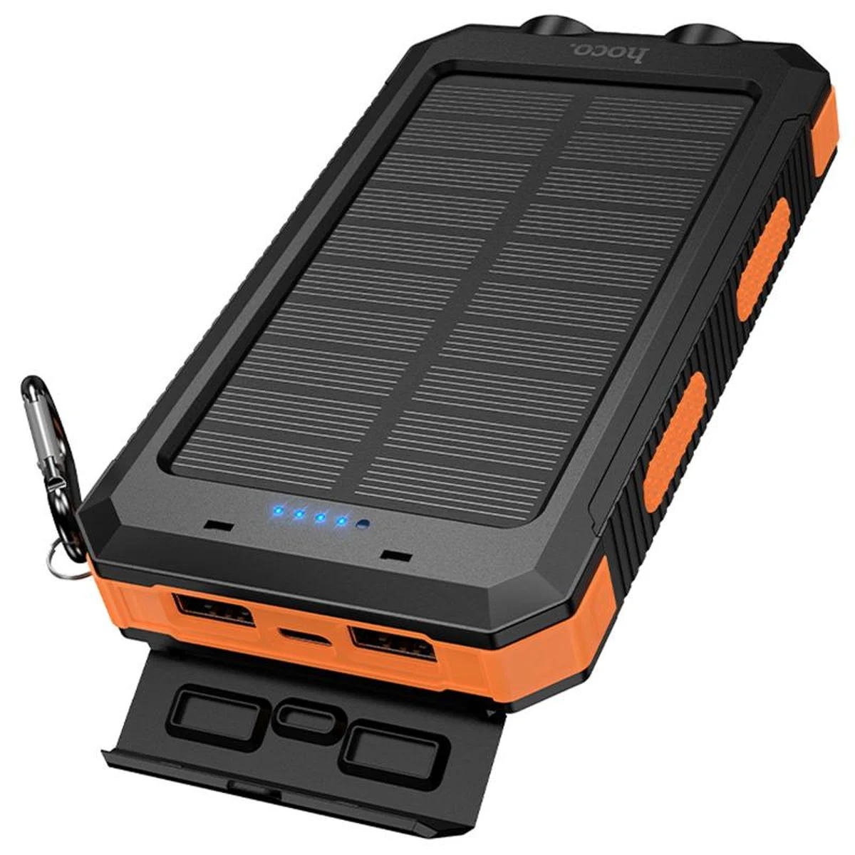 Портативное ЗУ Power Bank Hoco J164 Platinum solar 10.5W with lighting 8000 mAh Black