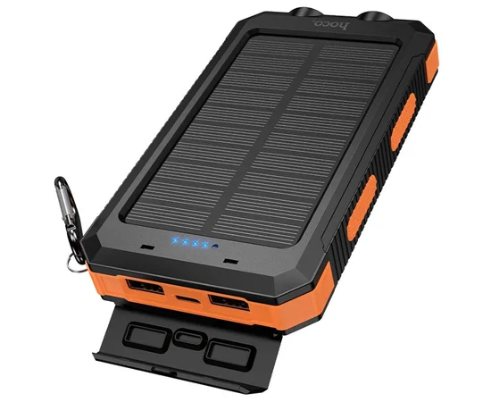Портативное ЗУ Power Bank Hoco J164 Platinum solar 10.5W with lighting 8000 mAh Black