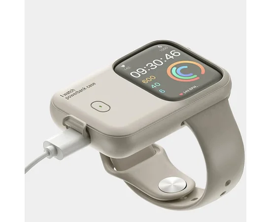 Портативное ЗУ Charging Soft Case for Apple Watch 49mm 1200 mAh Moon White