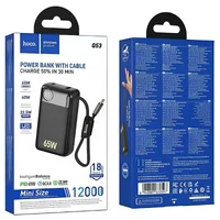 Портативное ЗУ Power Bank Hoco Q53 Skillful PD65W 12000 mAh Black