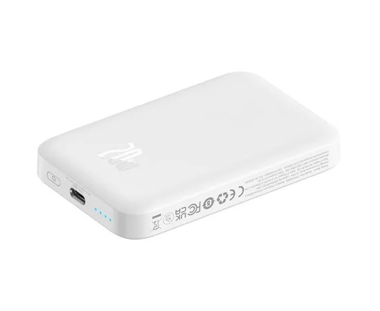 Портативное ЗУ Power Bank Baseus Magnetic Mini Air 20W c БЗУ 6000 mAh (P10059002223-0) Stellar White