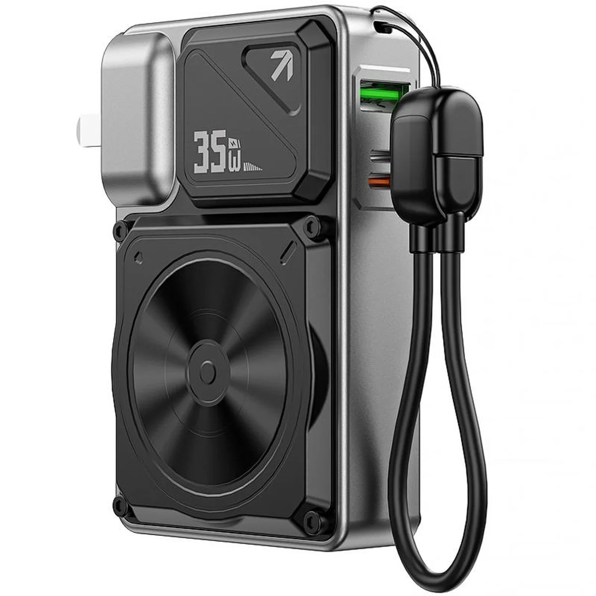 Портативное ЗУ Power Bank WIWU Wi-P057 Knight 22.5W+PD35W 10000 mAh Black