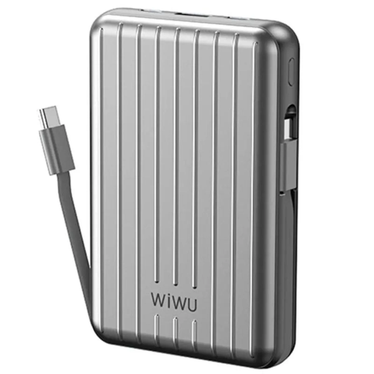 Портативное ЗУ Power Bank WIWU PP03 Trunk Series 22.5W с БЗУ 10000 mAh Silver