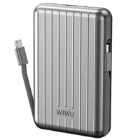 Портативное ЗУ Power Bank WIWU PP03 Trunk Series 22.5W с БЗУ 10000 mAh Silver