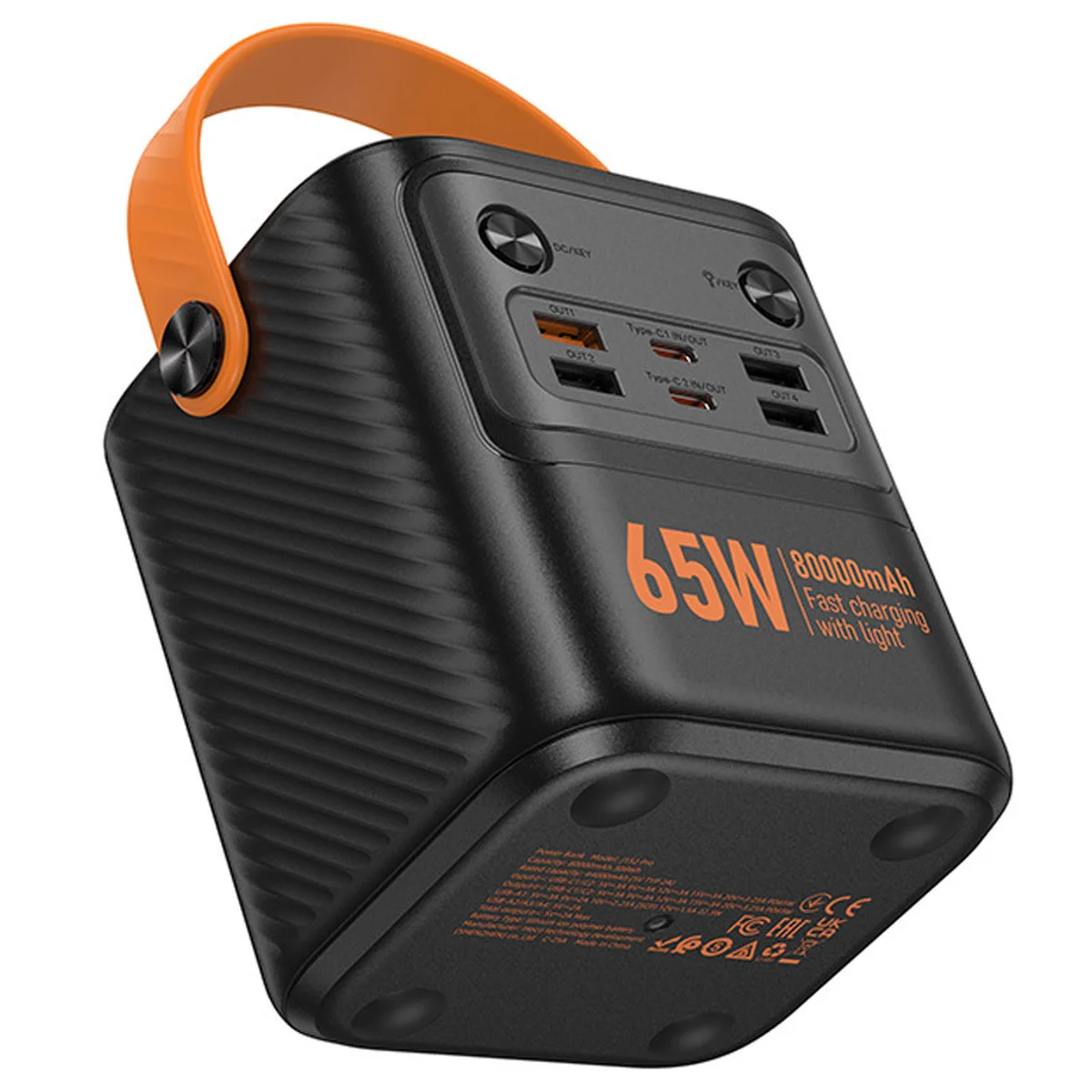 Портативне ЗУ Power Bank Hoco J152 Pro Tough PD65W 80000 mAh Black