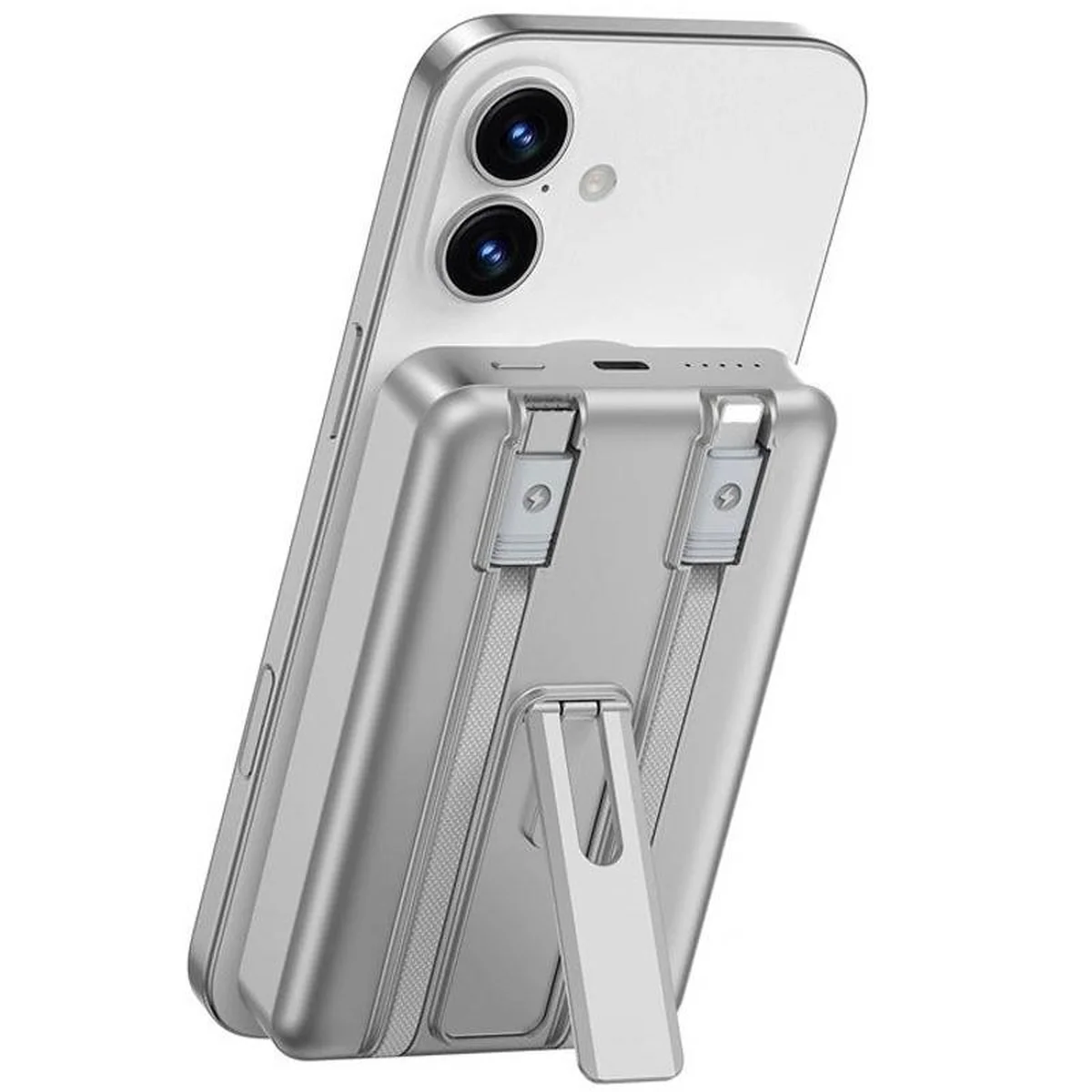 Портативное ЗУ Power Bank WIWU Wi-P056 22.5W+PD20W с БЗУ+iWatch with cable 10000 mAh Silver