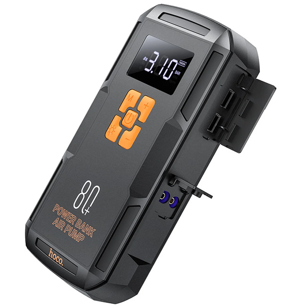 Пусковое устройство (бустер) для автомобиля Hoco QS2 Land Jump Starter and Air Pump 8000 mAh Black