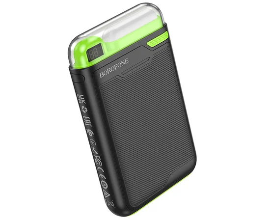 Портативное ЗУ Power Bank BOROFONE BJ69 Skillful PD20W с БЗУ 10000 mAh Black