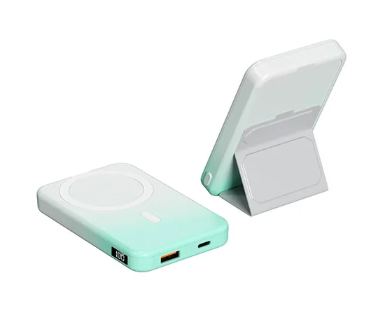 Портативное зарядное устройство Power Bank JJT-A27-1 Gradient PD20W+QC 22.5W с БЗУ 10000 mAh White / Green