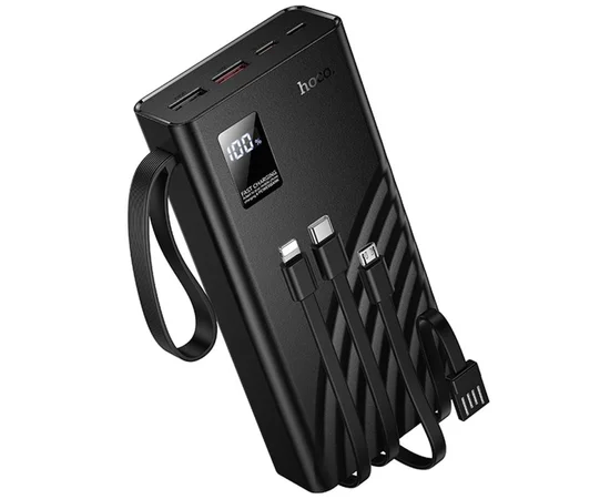 Портативное ЗУ Power Bank Hoco J155 Shine 22.5W+PD20W with 4 cables 20000 mAh Black