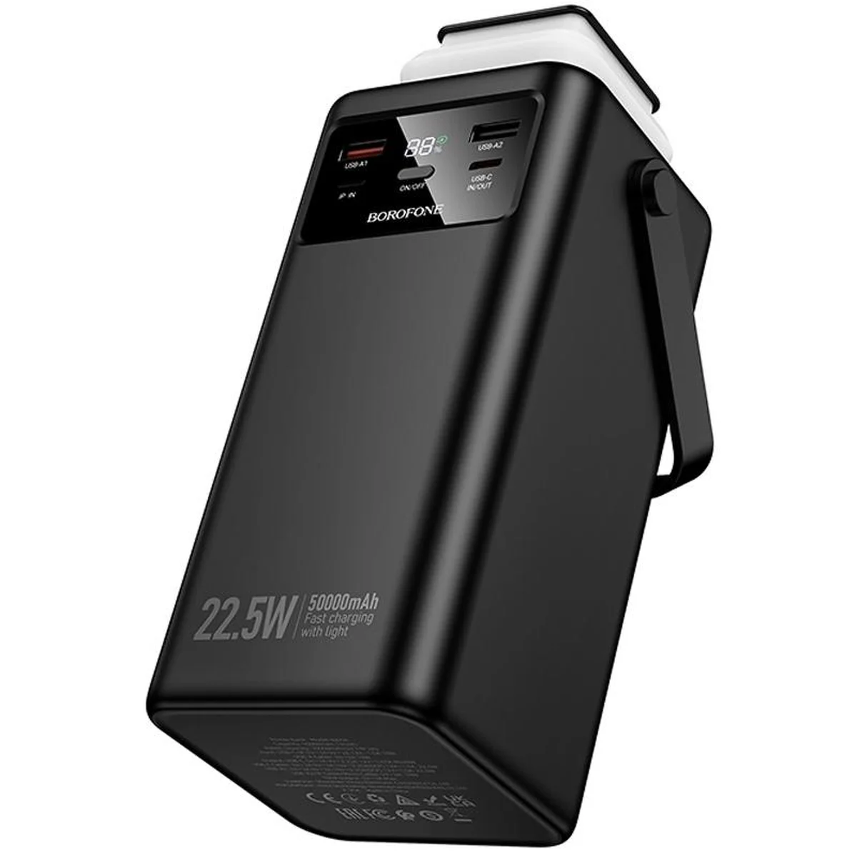 Портативне ЗУ Power Bank Borofone BJ65A High 22.5W+PD20W with cable 50000 mAh Black