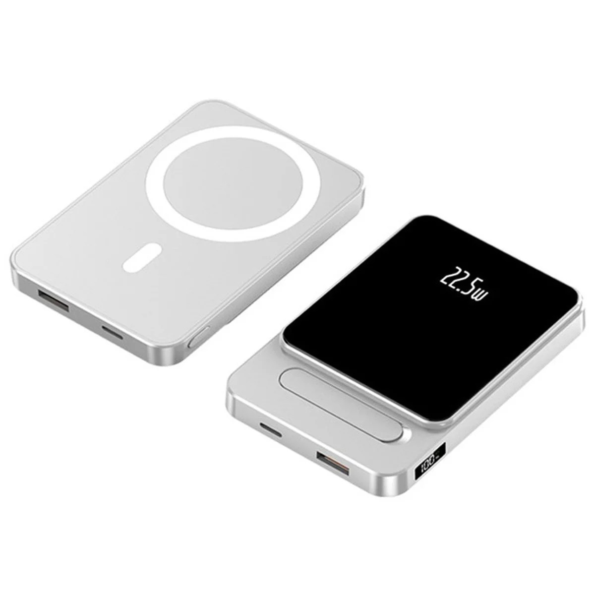 Портативное ЗУ Power Bank JJT-A77 PD20W+QC 22.5W с БЗУ 10000 mAh Silver