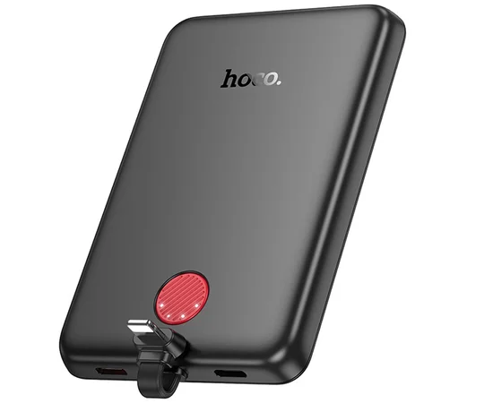 Портативное ЗУ Power Bank Hoco J133 Triumph PD20W с БЗУ + Lightning 5000 mAh Black