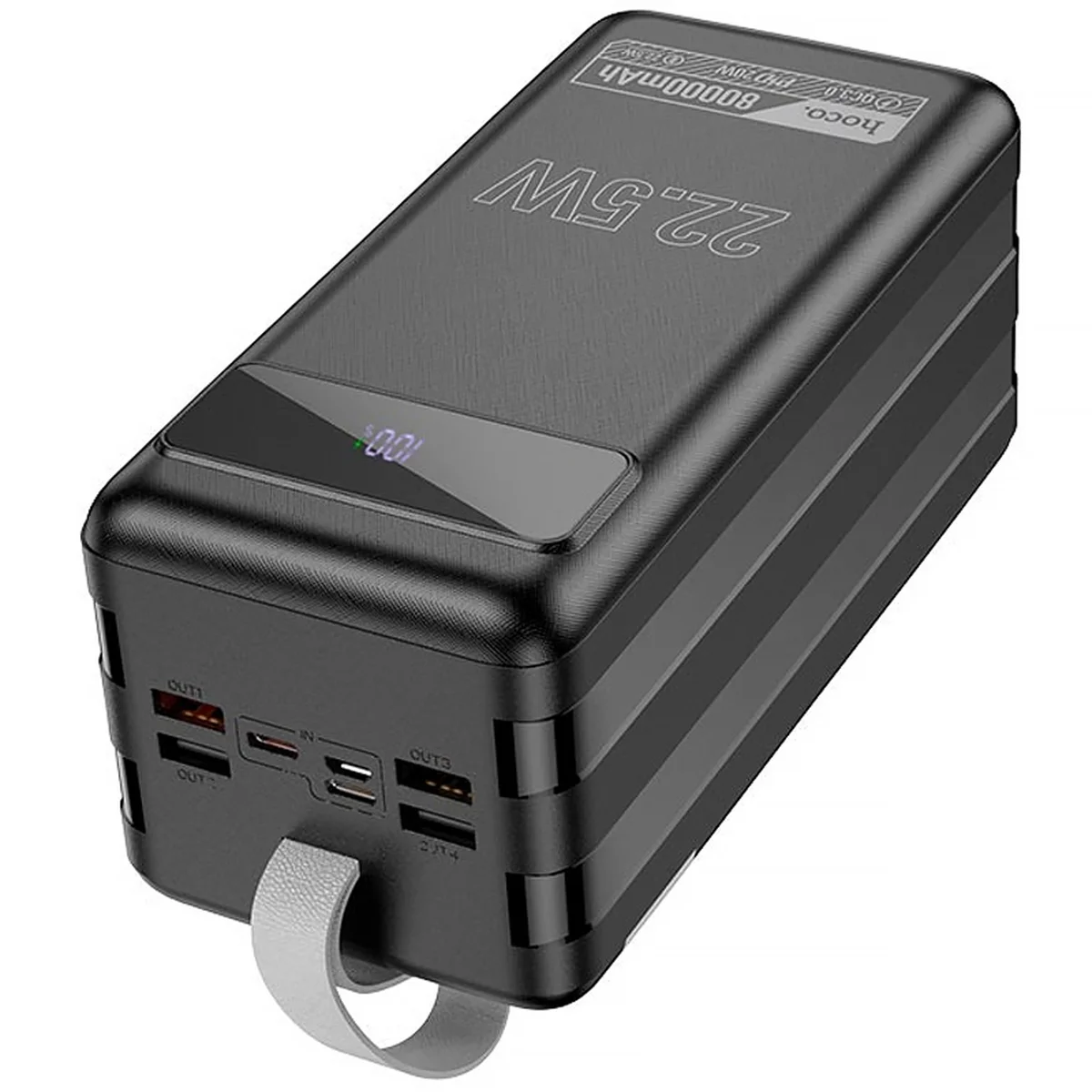 Портативное ЗУ Power Bank Hoco DB50 Great 22.5W 80000 mAh Black