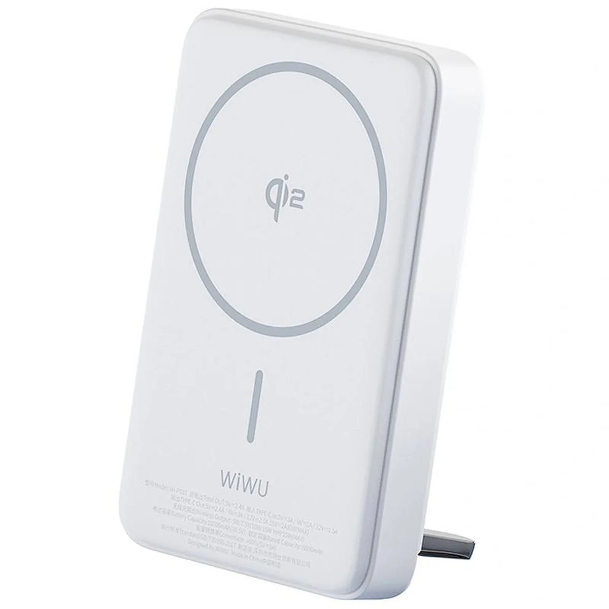 Портативное ЗУ Power Bank WIWU Wi-P031 Magnetic с БЗУ Qi2 30W 10000 mAh White