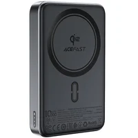 Портативное ЗУ Power Bank Acefast M11 30W Qi2 с БЗУ 10000 mAh Black