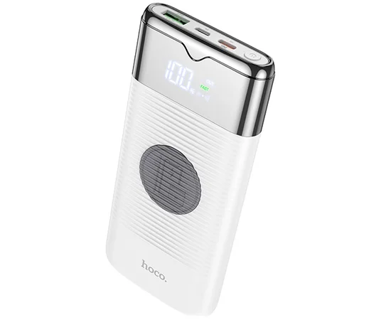 Портативное зарядное устройство Power Bank Hoco J63 "Velocity" PD+QC3.0 с БЗУ 10000 mAh Белый