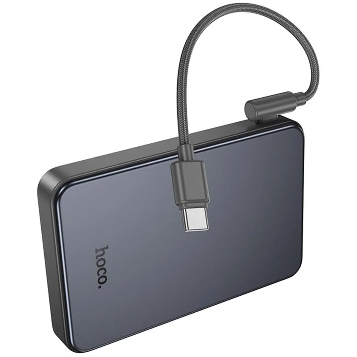 Портативное ЗУ Power Bank Hoco J170 Starlight 22.5W+PD20W with cable 10000 mAh Metal gray