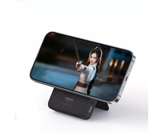 Портативное ЗУ Power Bank Baseus MagPro Magnetic Bracket 20W с БЗУ 5000mAh PPCXZ05 Black