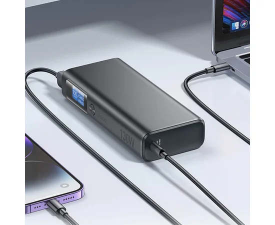 Портативное ЗУ Power Bank Hoco Q17B Electric 130W 20000 mAh Space Gray