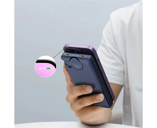 Портативное ЗУ Power Bank JJT-MP01 2in1 20W с БЗУ+iWatch 10000 mAh Blue