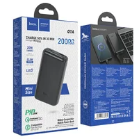 Портативное зарядное устройство Power Bank Hoco Q1A Kraft 20000 mAh Черный