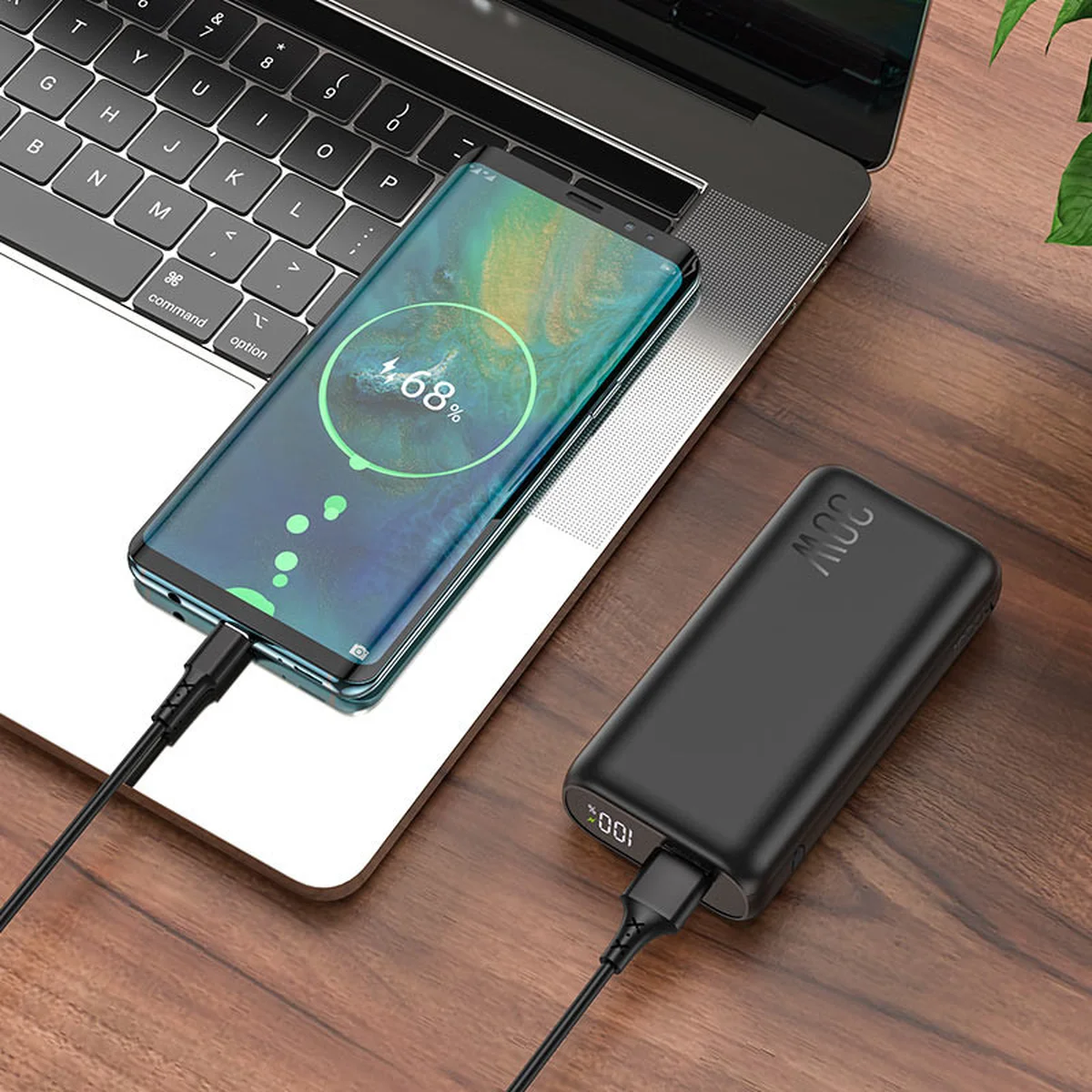 Портативное зарядное устройство Power Bank Hoco Q5 "Aegis" 30W 10000 mAh Черный
