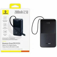 Портативное ЗУ Power Bank Baseus EnerFill FC51 Bipow2 Pro 22.5W 20000 mAh (E00277) Black