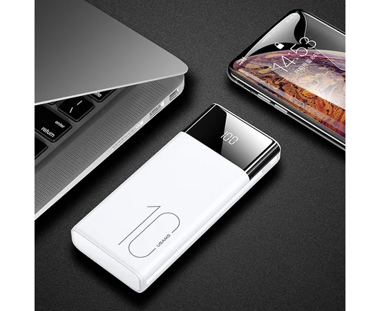 Портативное зарядное устройство Usams US-CD97 Dual USB Digital (10000mAh) Белый