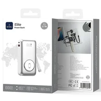Портативное ЗУ Power Bank WIWU Wi-P027 Elite 22.5W with cable 10000 mAh Silver
