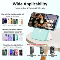 Портативное зарядное устройство Power Bank JJT-A27-1 Gradient PD20W+QC 22.5W с БЗУ 10000 mAh White / Green