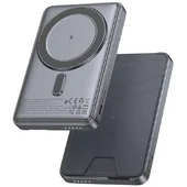 Портативное ЗУ Power Bank Hoco Q46 Title PD20W с БЗУ+card holder 5000 mAh Silver gray