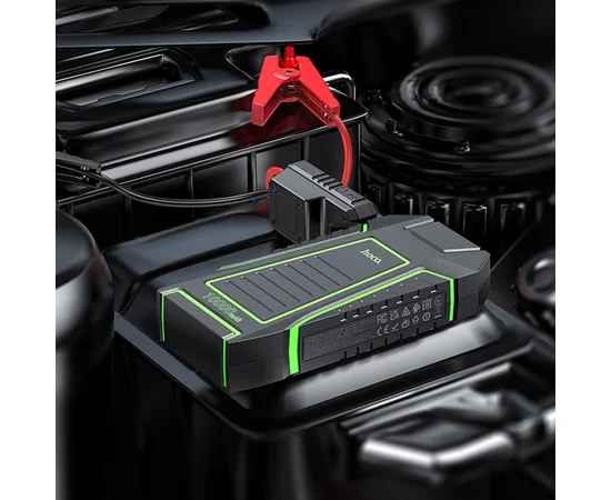Пусковое устройство (бустер) для автомобиля Hoco QS1 Spring Car Jump Starter 10000 mAh Black