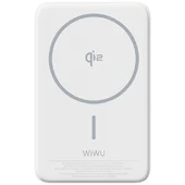 Портативное ЗУ Power Bank WIWU Wi-P031 Magnetic с БЗУ Qi2 30W 10000 mAh White