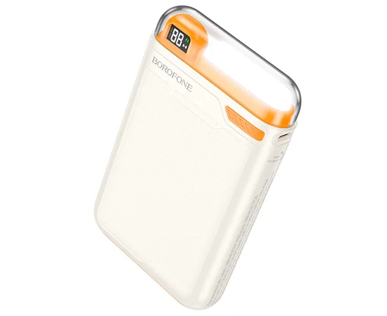 Портативное ЗУ Power Bank BOROFONE BJ69 Skillful PD20W с БЗУ 10000 mAh Milky White